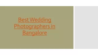 Best Wedding Photographers in Bangalore