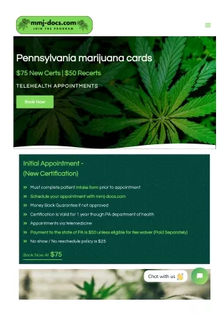 Pennsylvania Medical Marijuana Card - MMJ-Docs.com