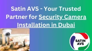 SECURITY CAMERA INSTALLATION DUBAI