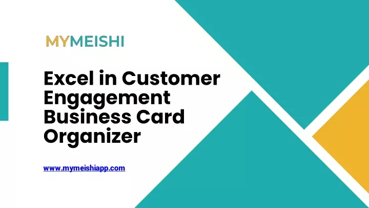 excel in customer engagement business card