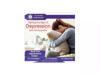 Depression Homeopathy Treatments in Bangalore -Rich Care