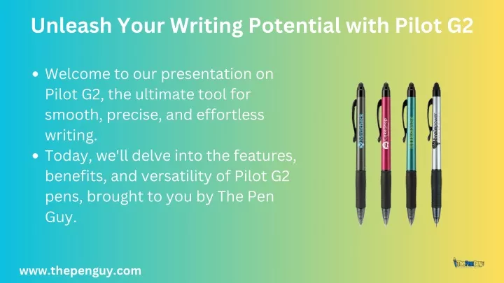 unleash your writing potential with pilot g2