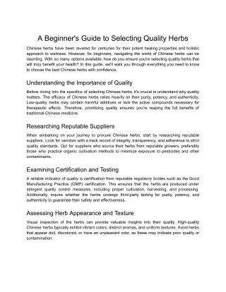 a beginner s guide to selecting quality herbs