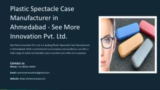 Plastic Spectacle Case Manufacturer in Ahmedabad, Best Plastic Spectacle Case Ma