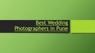 Best Wedding Photographers in Pune