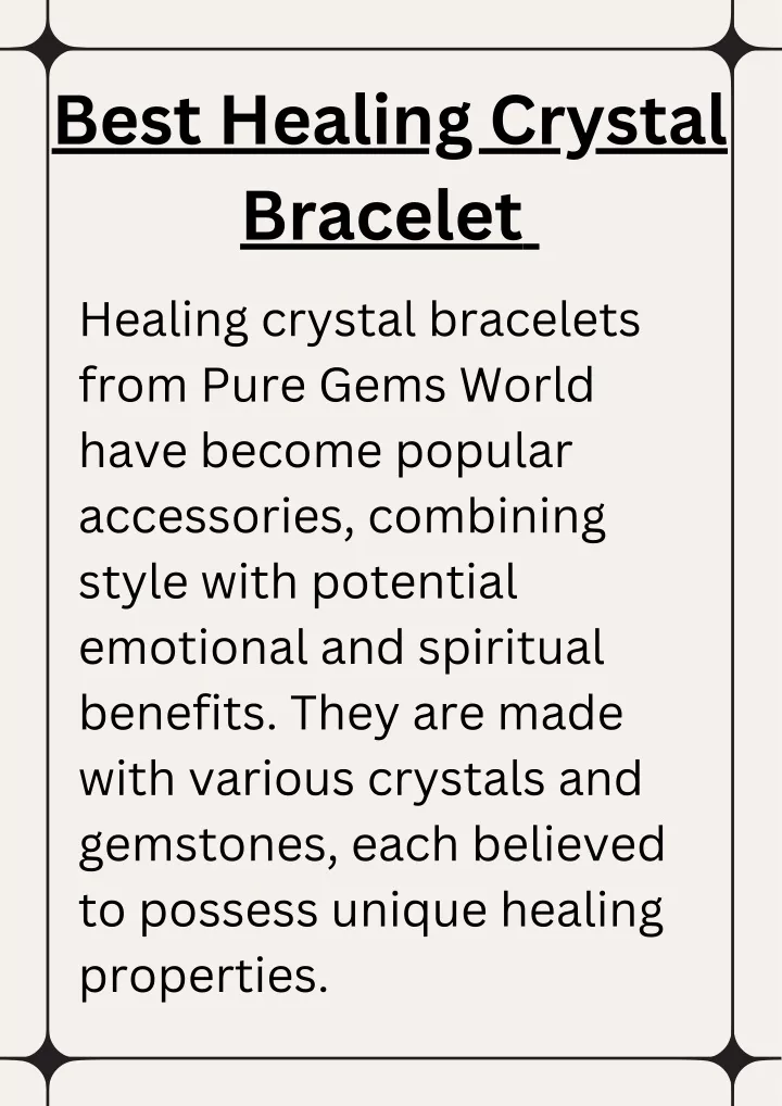 best healing crystal bracelet