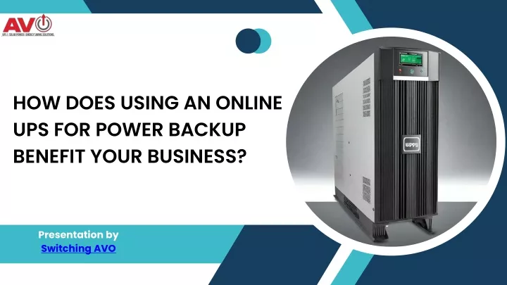 how does using an online ups for power backup