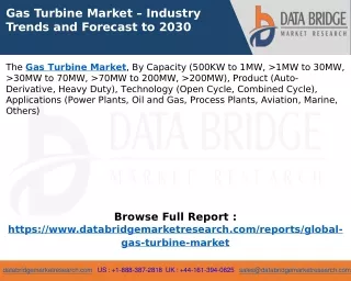 gas turbine market industry trends and forecast
