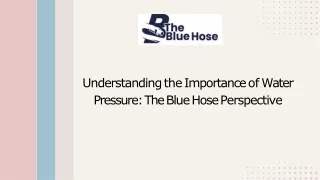 Understanding the Importance of Water Pressure The Blue Hose Perspective