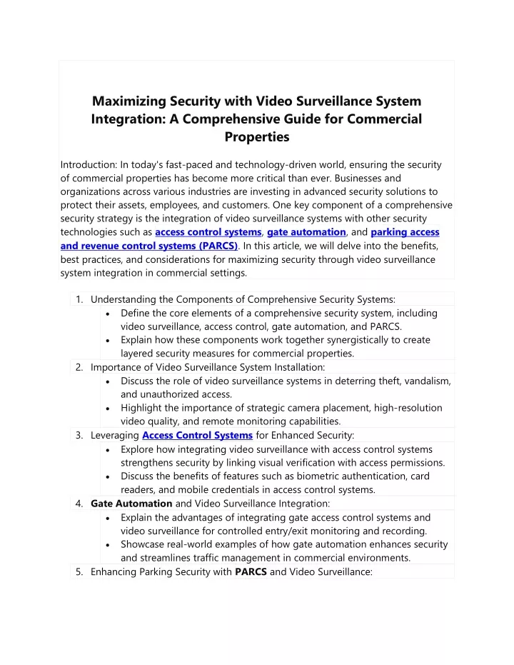 maximizing security with video surveillance