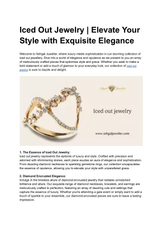 Iced Out Jewelry | Elevate Your Style with Exquisite Elegance