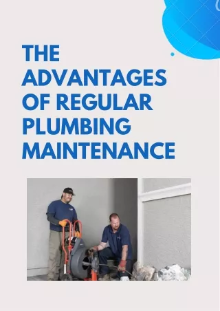 The Advantages of Regular Plumbing Maintenance