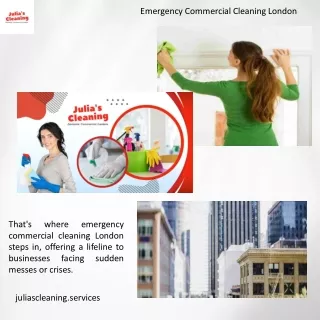 Emergency Commercial Cleaning London