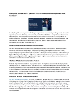navigating success with openteq your trusted