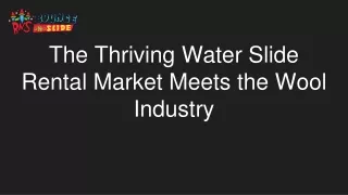 The Thriving Water Slide Rental Market Meets the Wool Industry