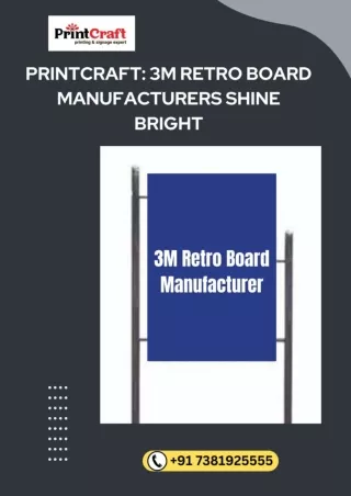 3M Retro Board manufacturers in odisha