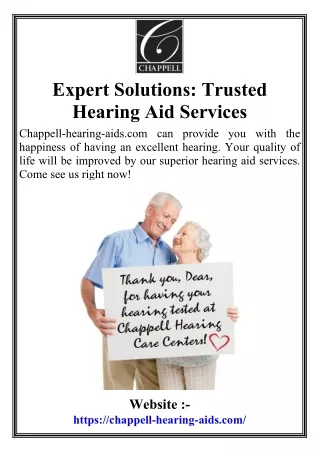 expert solutions trusted hearing aid services