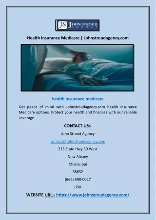 Health Insurance Medicare | Johnstroudagency.com