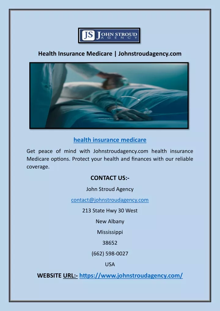 health insurance medicare johnstroudagency com