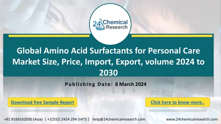 global amino acid surfactants for personal care