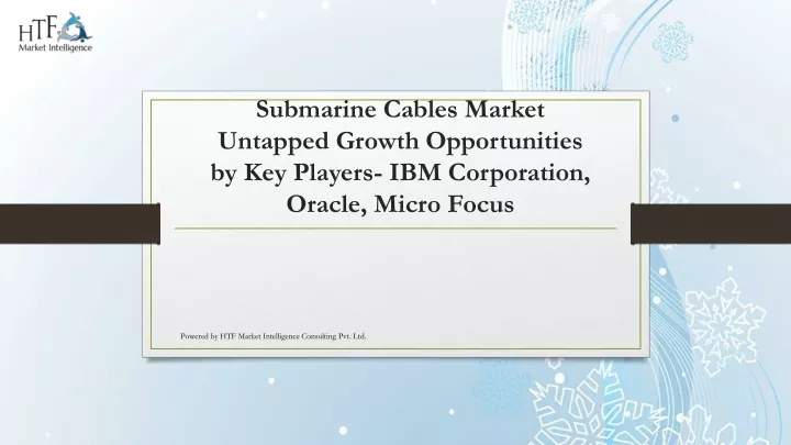 submarine cables market untapped growth