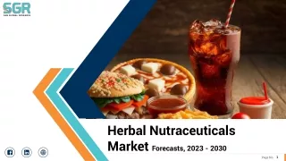 Herbal Nutraceuticals Market Size, Overview, Growth, Demand and Forecast to 2024