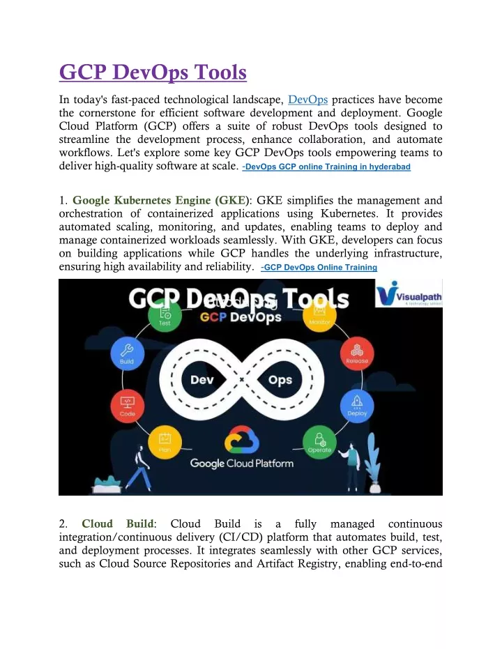 gcp devops tools