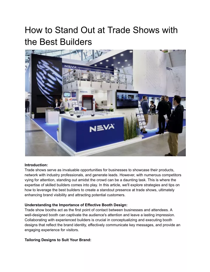 how to stand out at trade shows with the best
