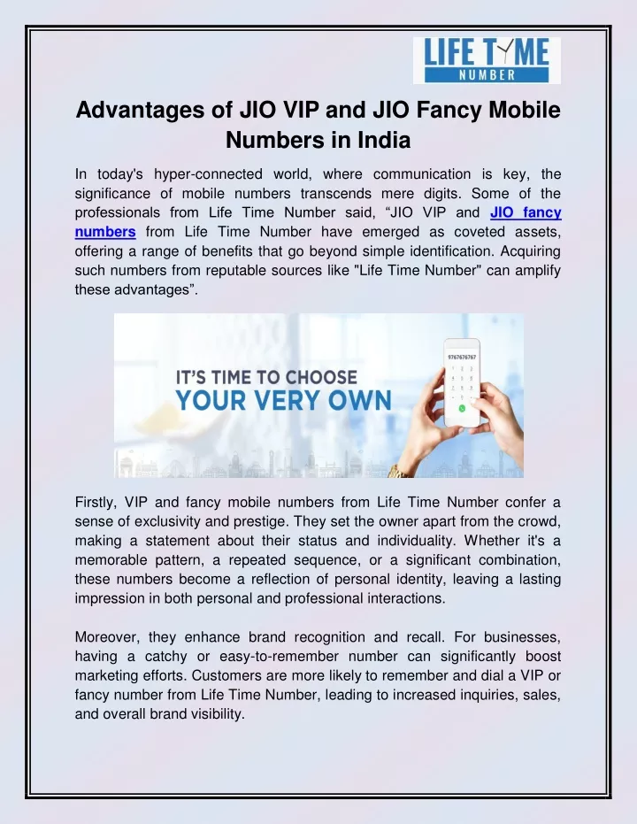 advantages of jio vip and jio fancy mobile