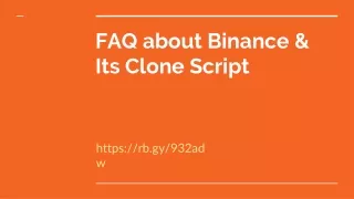 faq about binance its clone script