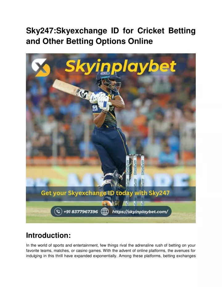 sky247 skyexchange id for cricket betting