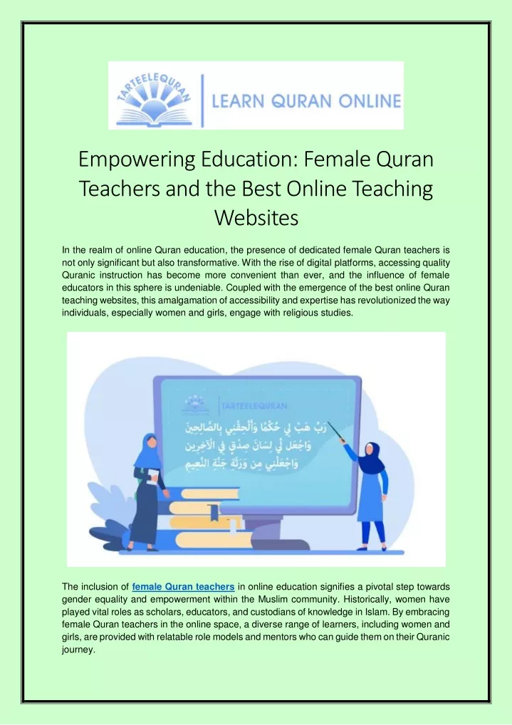 empowering education female quran teachers