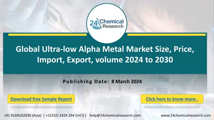 global ultra low alpha metal market size price