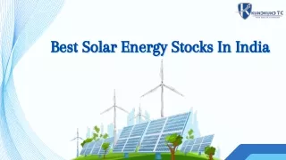 Best Solar Energy Stocks In India