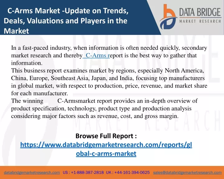 c arms market update on trends deals valuations