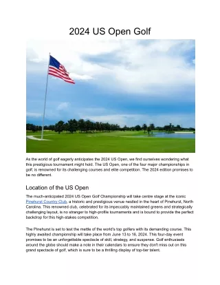 2024 US Open Golf