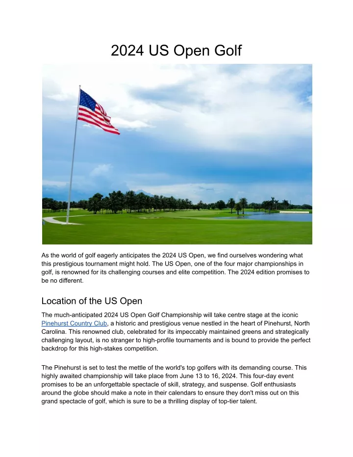 2024 us open golf