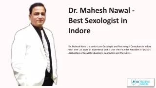 Dr. Mahesh Nawal – Best Sexologist in Indore