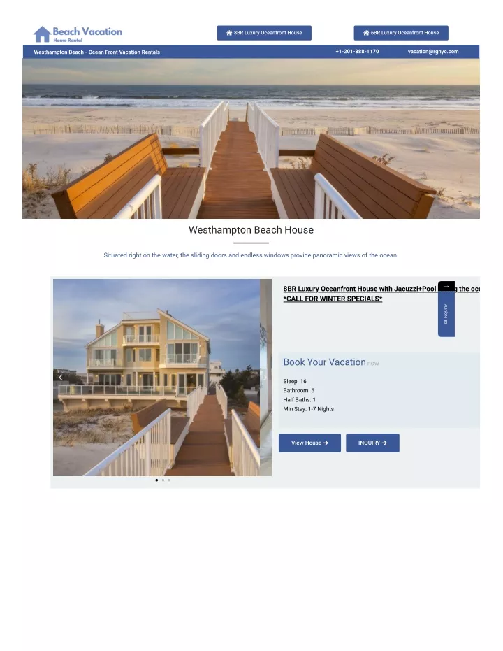 8br luxury oceanfront house