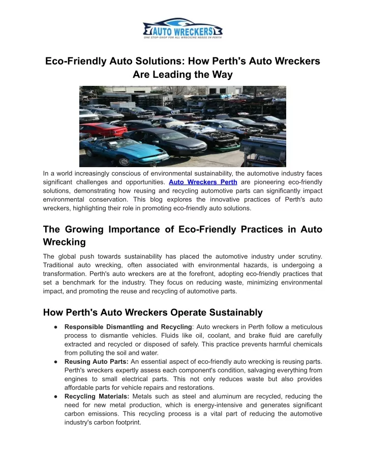 eco friendly auto solutions how perth s auto