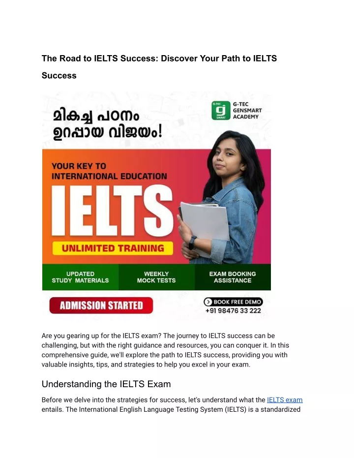 the road to ielts success discover your path