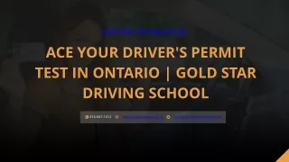 Ace Your Driver's Permit Test in Ontario  Gold Star Driving School  Gold Star Driving School