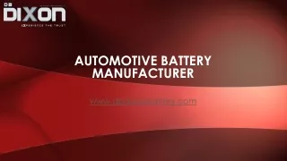 Automotive battery manufacturer