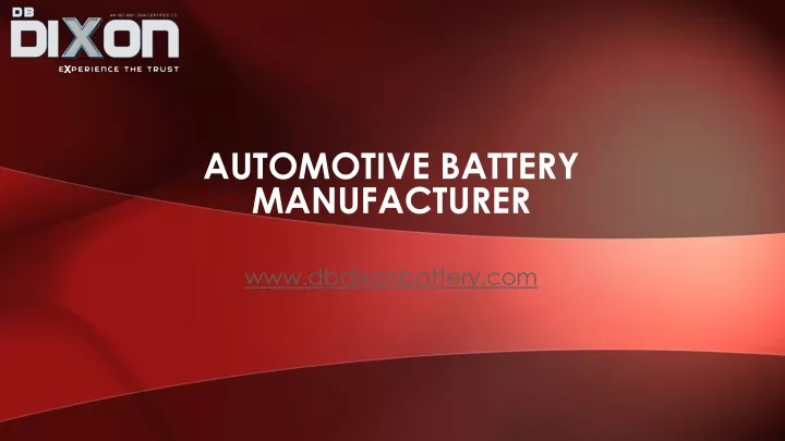 automotive battery manufacturer
