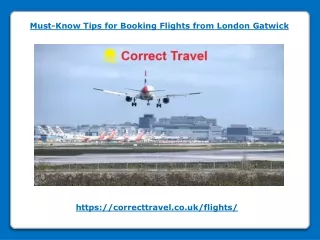 Must-Know Tips for Booking Flights from London Gatwick