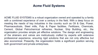 Acme Fluid