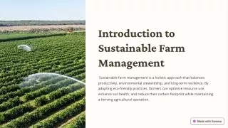 How to Create a Sustainable Farm Management Plan