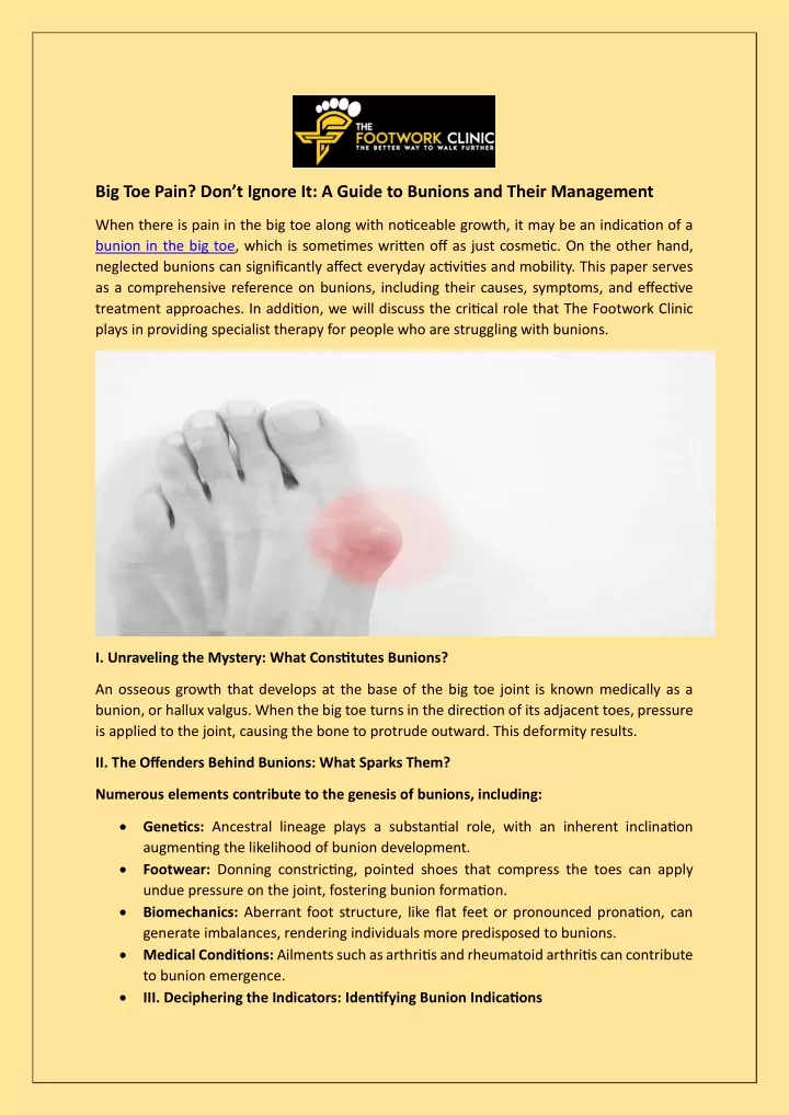 big toe pain don t ignore it a guide to bunions