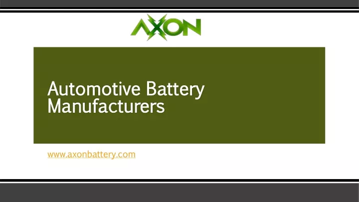 automotive battery manufacturers