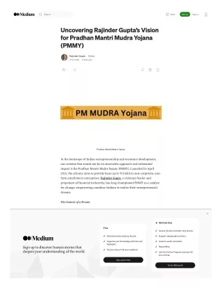 Uncovering Rajinder Gupta’s Vision for Pradhan Mantri Mudra Yojana (PMMY)